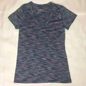 Reebok SPEEDWICK Multicolor Athletic V-Neck Top
